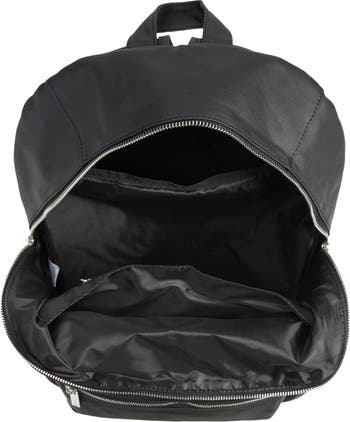 The Honest Company Vegan Leather City Backpack | Diaper Bag with Changing  Pad | Black Vegan Leather with Gold Hardware | PVC-Free Lining | 16 x 5 x 18