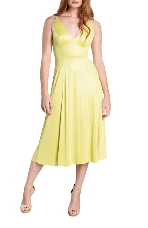 Dress the Population Serafina A-Line Dress in Lemongrass