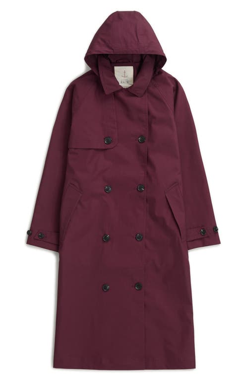 Shop Seasalt Cornwall Penweathers Waterproof Trench Coat In Merlot Purple