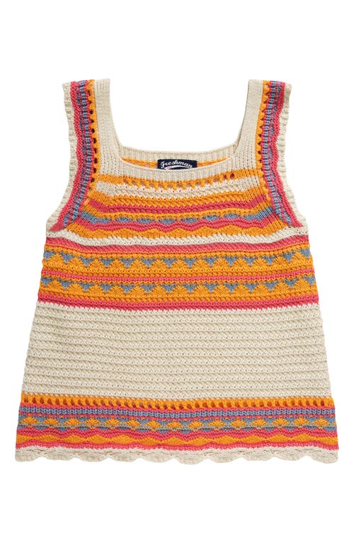 Freshman Kids' Knit A-Line Tank Ivory Multi at