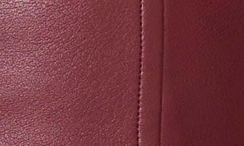 Shop Princess Polly Palladia Jordy Grommet Faux Leather Corset Halter Top In Dark Red