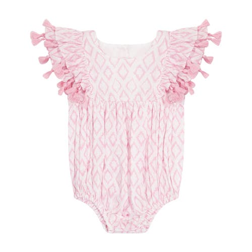 Shop Mer St. Barth Anna Romper In Soft Pink Ikat