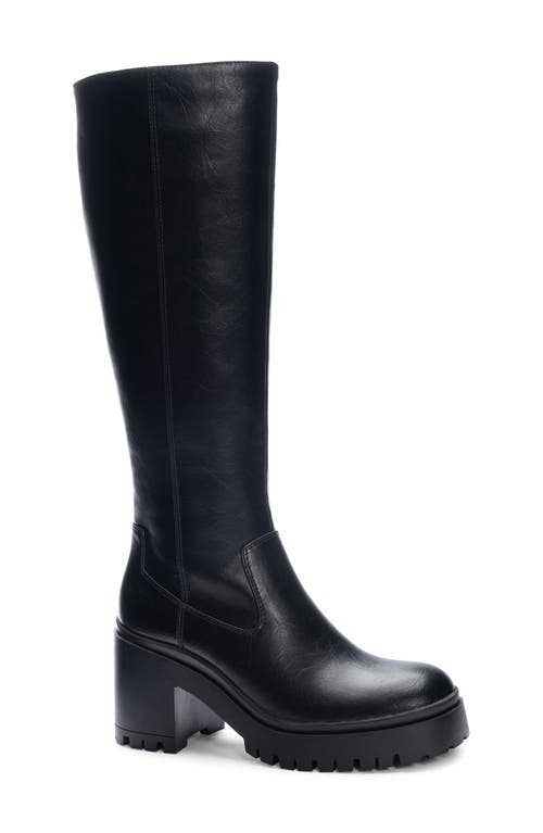 Oakleigh Knee High Platform Boot in Black