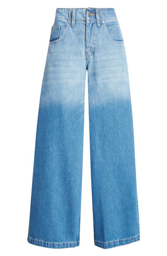 Shop Dion Lee Faded Baggy Jeans In American Blue