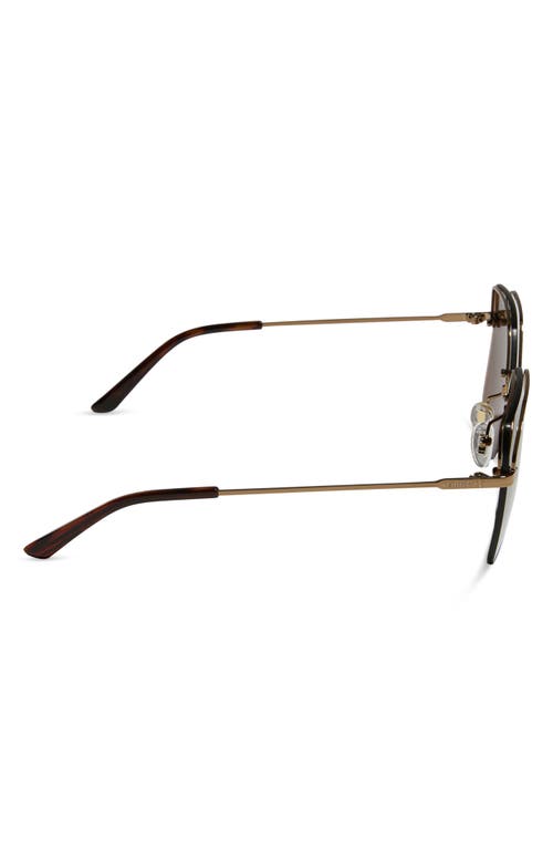 Diff Bree 62mm Square Sunglasses In Brown Gold Flash