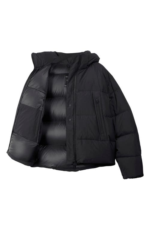 Shop Y-3 Down Puffer Jacket With Removable Hood In Black