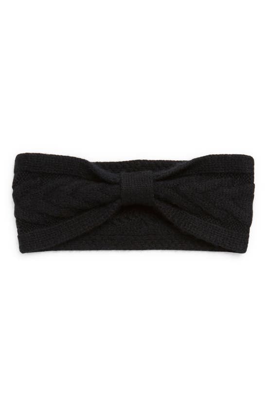Nordstrom Rack Cashmere Knit Knot Headband In Black Rock