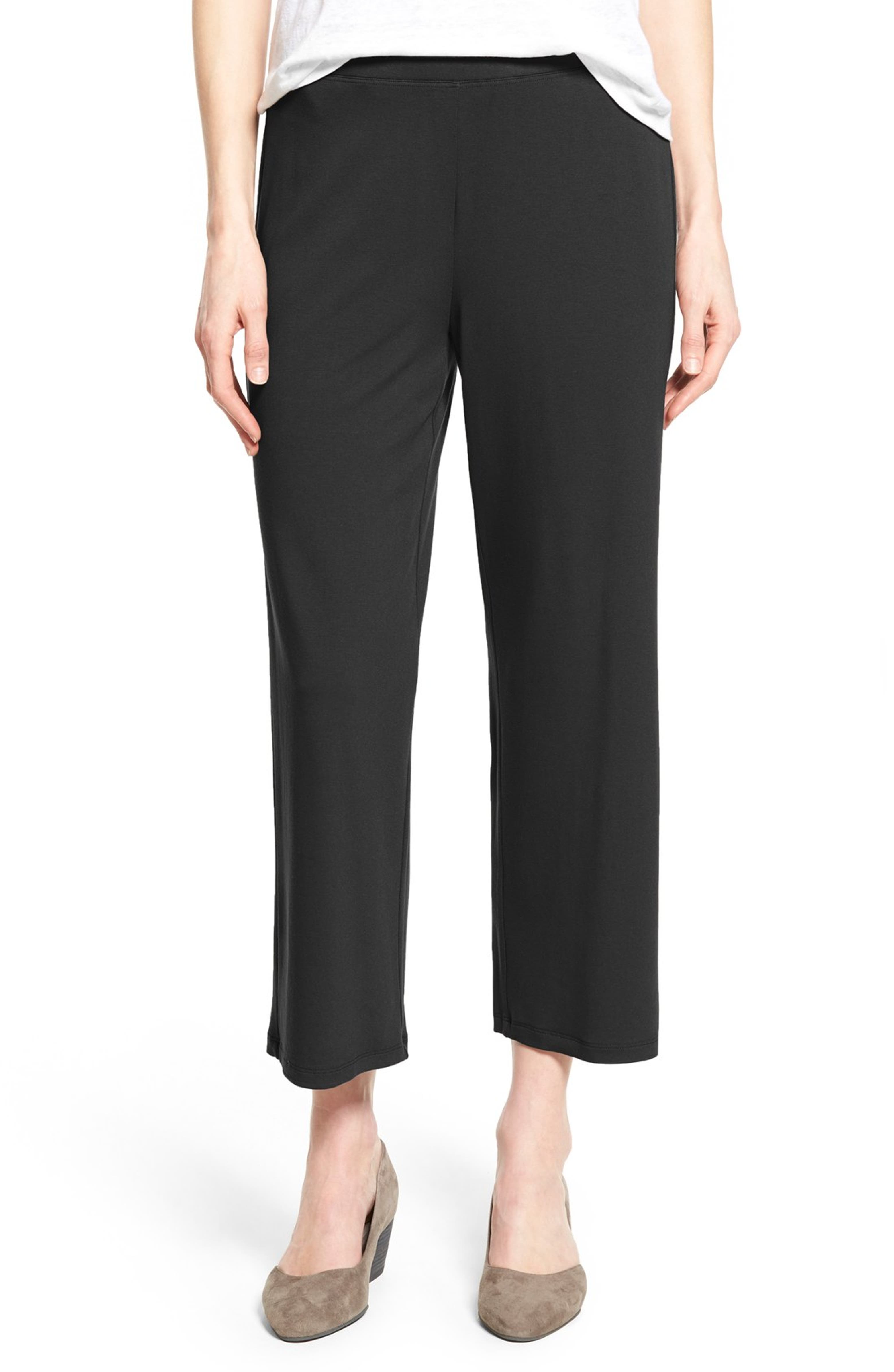 Eileen Fisher Crop Jersey Pants (Regular & Petite) | Nordstrom