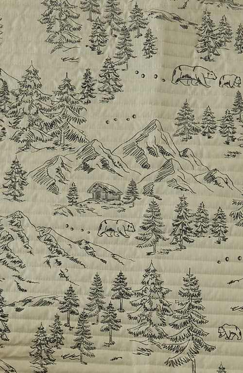Woven & Weft Forest Lodge Themed 3-piece Quilt Set In Bear Mountain Scene