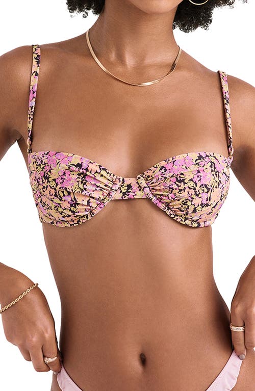 HOUSE OF CB Monaco Underwire Bikini Top in Olive Floral