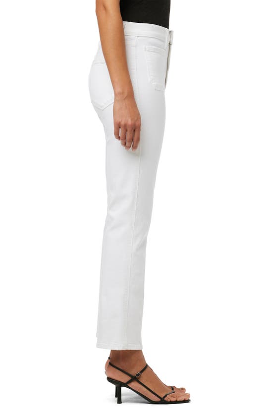Joe's High Rise Crop Bootcut Jeans In White
