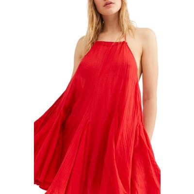 Free People Catching Rays Halter Dress, Red