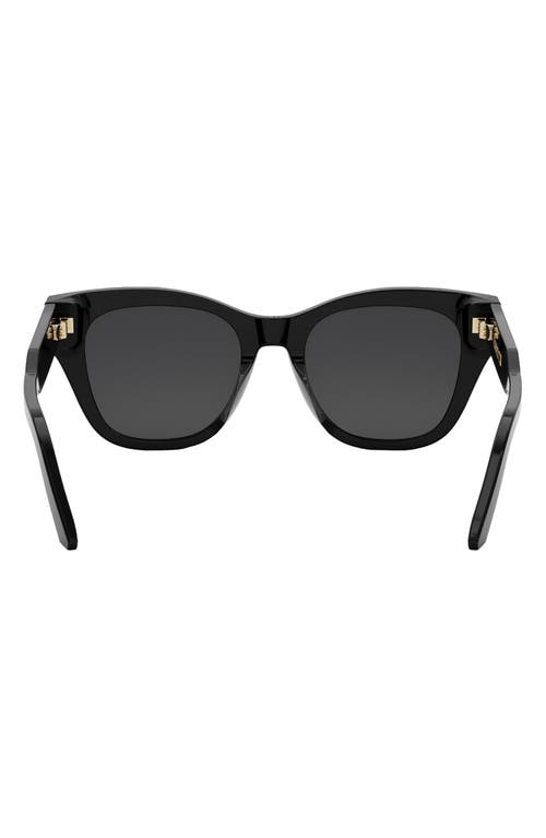 Shop Dior 'signature B4i 52mm Butterfly Sunglasses In Shiny Black/smoke