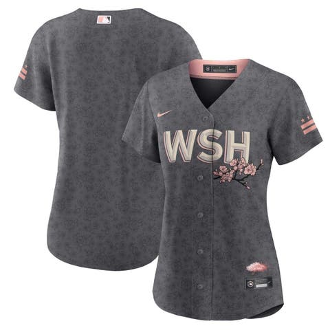 Nike Women's Nike Charcoal Washington Nationals City Connect Wordmark T- Shirt