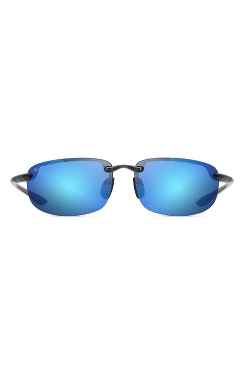 Maui Jim Ho'okipa 63mm PolarizedPlus2 Rectangular Sunglasses in Smoke Grey/Blue Hawaii at Nordstrom