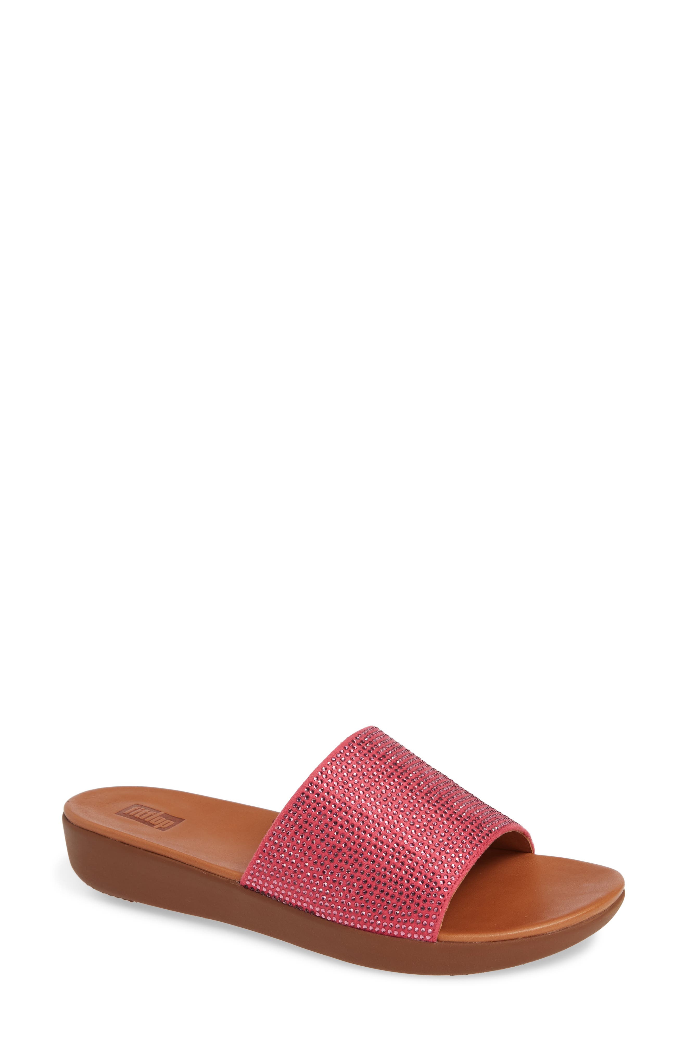 Fitflop Sola Crystalled Slide Sandal, Pink