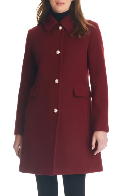 kate spade new york a-line wool blend coat in Midnight Navy