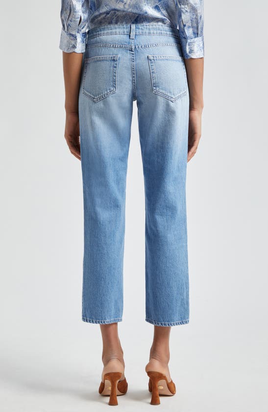 Shop L Agence L'agence Nevia Low Rise Slouch Straight Leg Jeans In Caruso Destruct