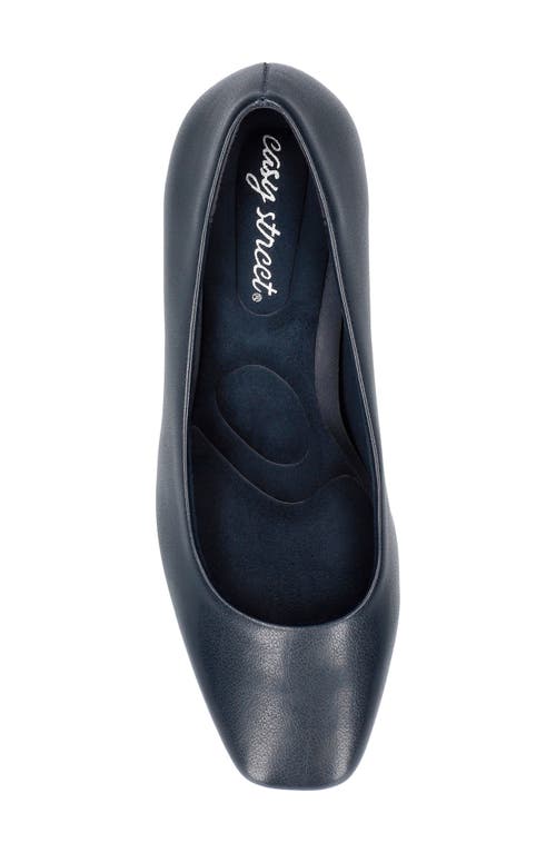 Easy Street Women's Poet Square Toe Pumps In Navy