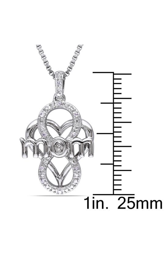 Shop Delmar Sterling Silver Diamond Infinity Pendant Necklace