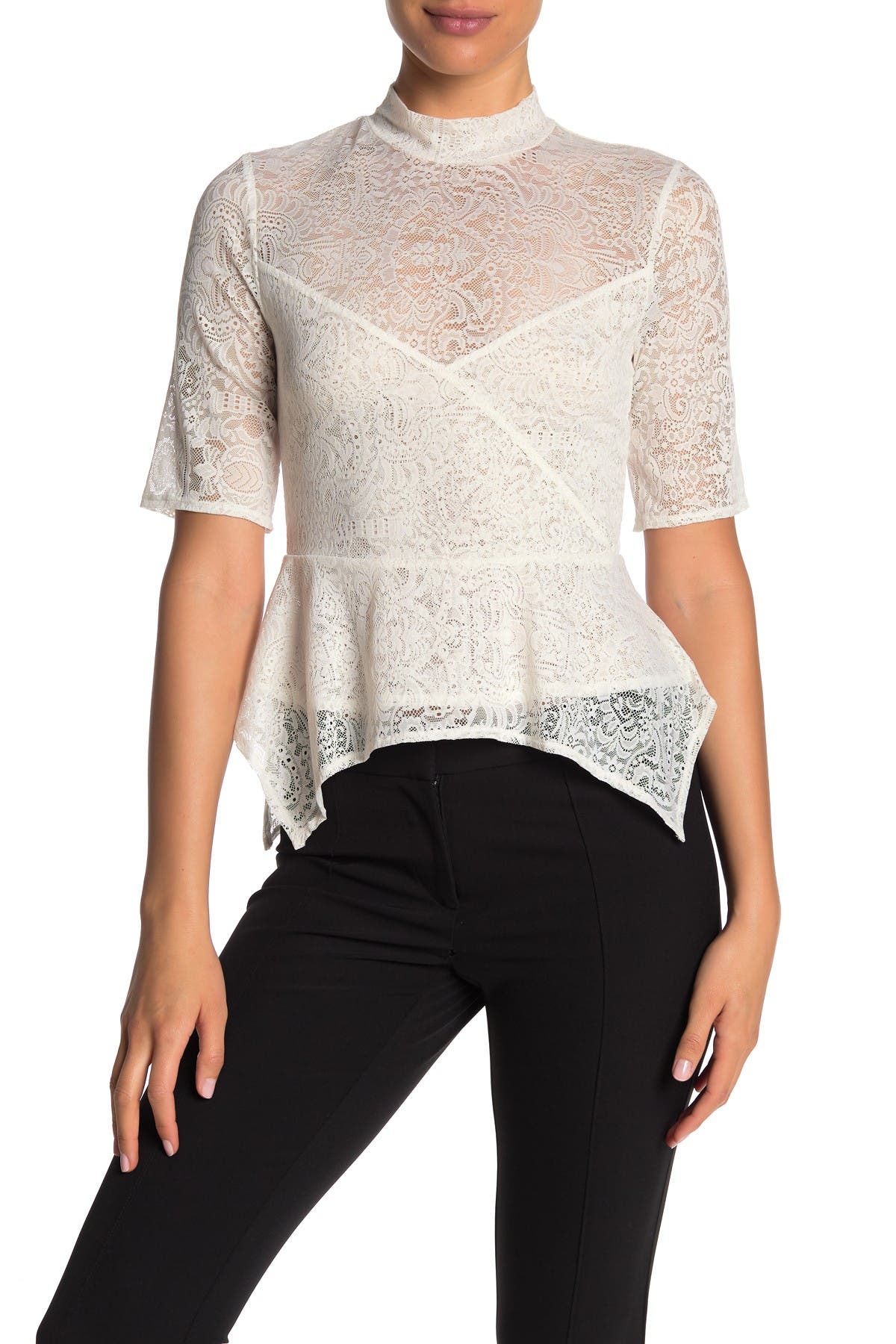 turtleneck peplum top