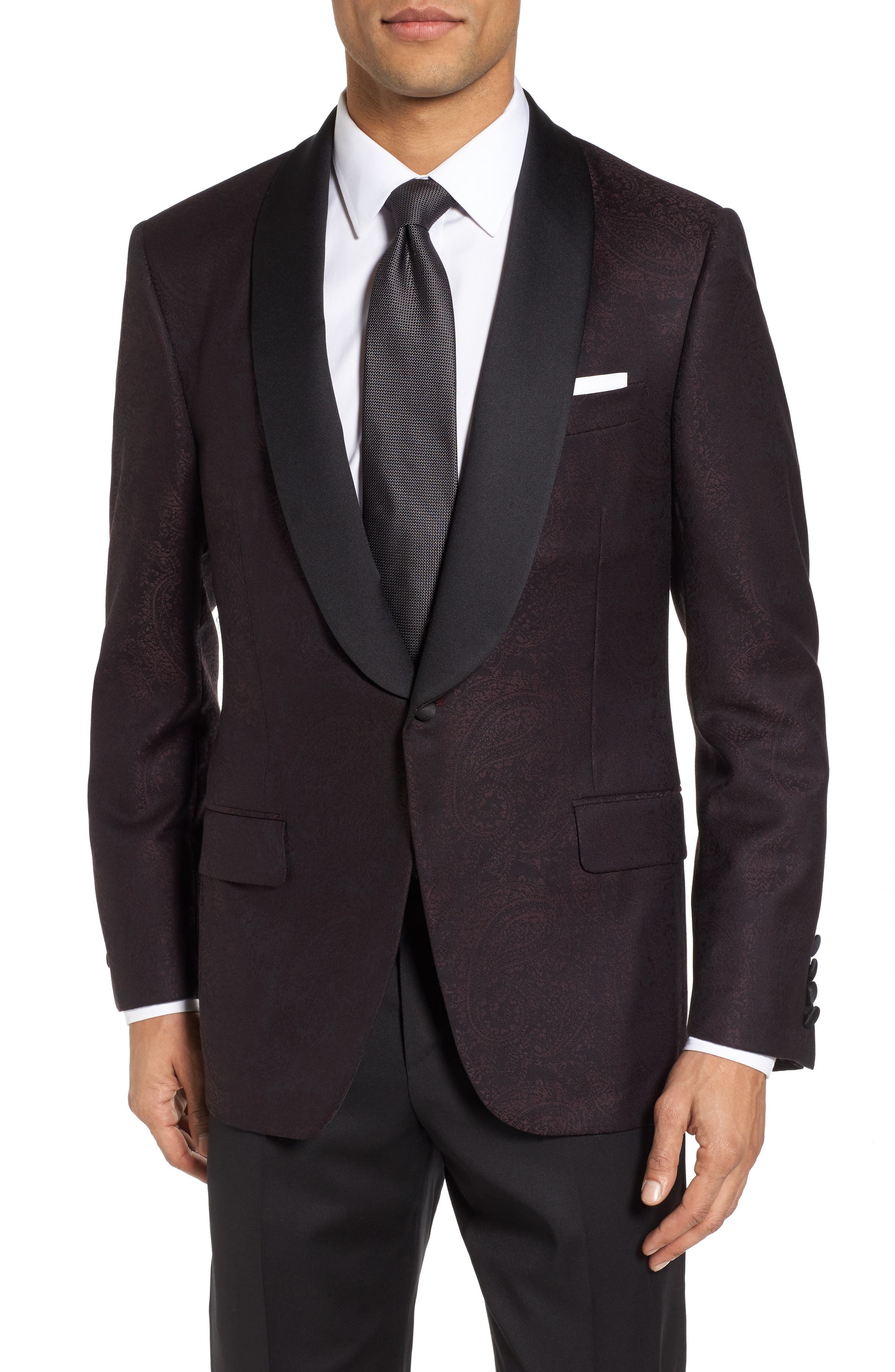 Hickey Freeman Classic Fit Paisley Wool Dinner Jacket | Nordstrom