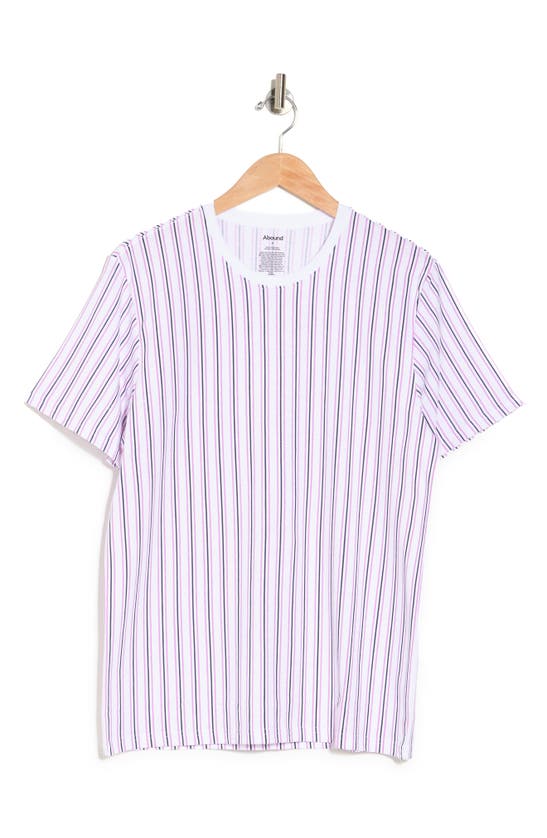 Abound Stripe Print Crewneck T-shirt In Purple Lily Stripe