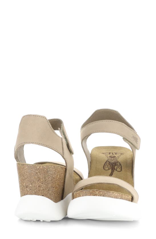 Shop Fly London Gogo Platform Wedge Sandal In 005 Taupe Cupido