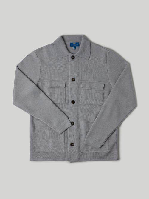 Shop Robert Talbott Landon Sweater Jacket In Light Gray