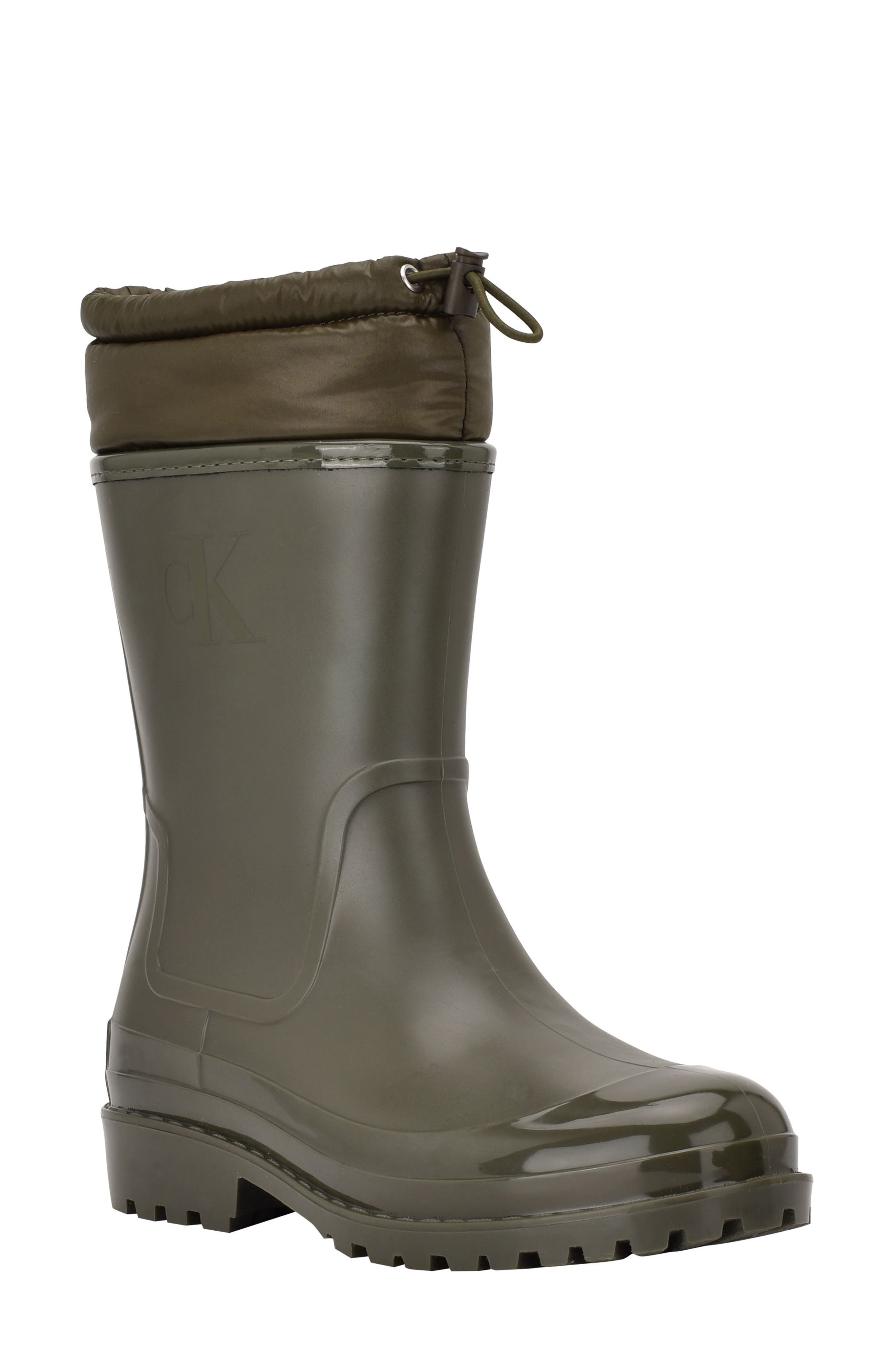 UPC 195972665255 product image for Calvin Klein Abay Rain Boot in Dark Green 301 at Nordstrom, Size 9 | upcitemdb.com