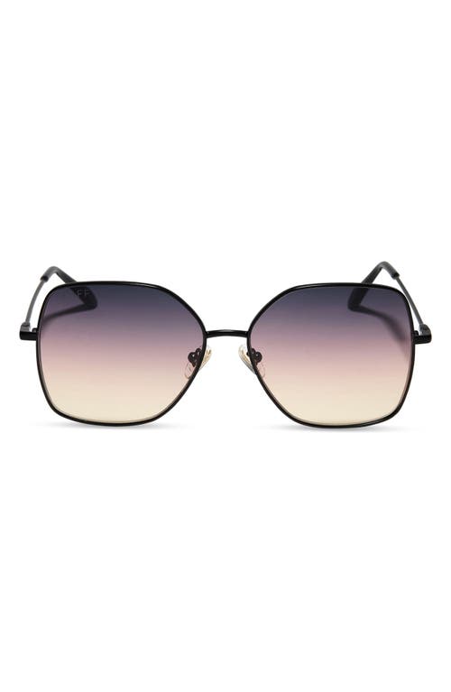 Diff Iris 59mm Gradient Square Sunglasses In Black