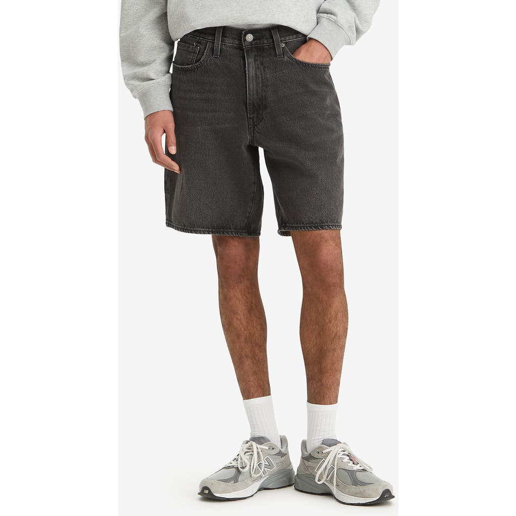 Levi's 468 Loose Denim Shorts In Washed Black In We Got Motion Shorts