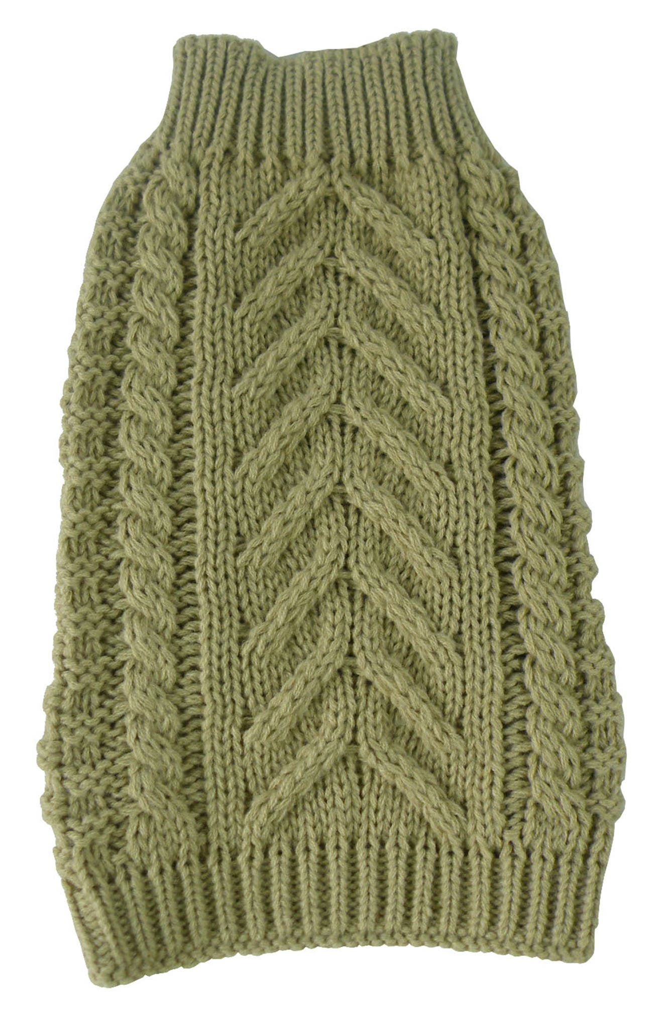 Pet Life Swivel-Swirl Heavy Cable Knitted Fashion Designer Dog Sweater
