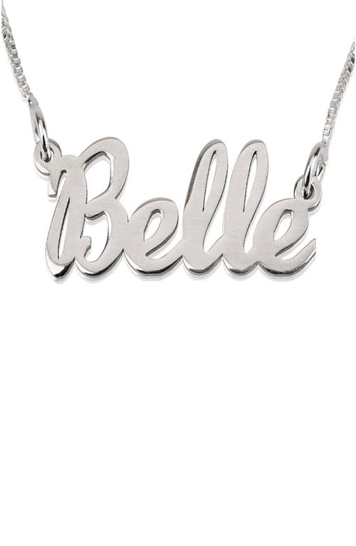 MELANIE MARIE Personalized Nameplate Necklace in Sterling Silver at Nordstrom