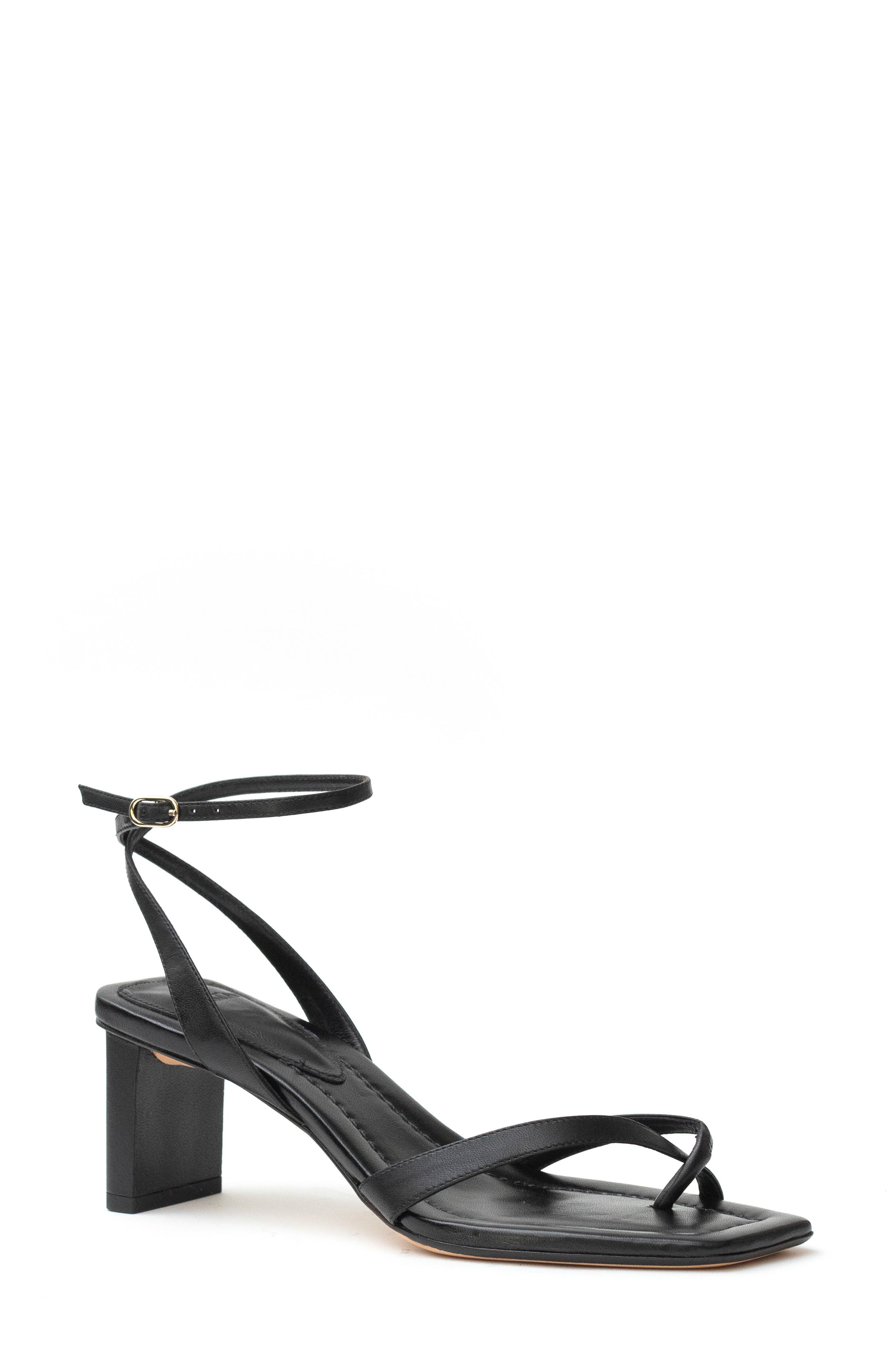black square toe sandal