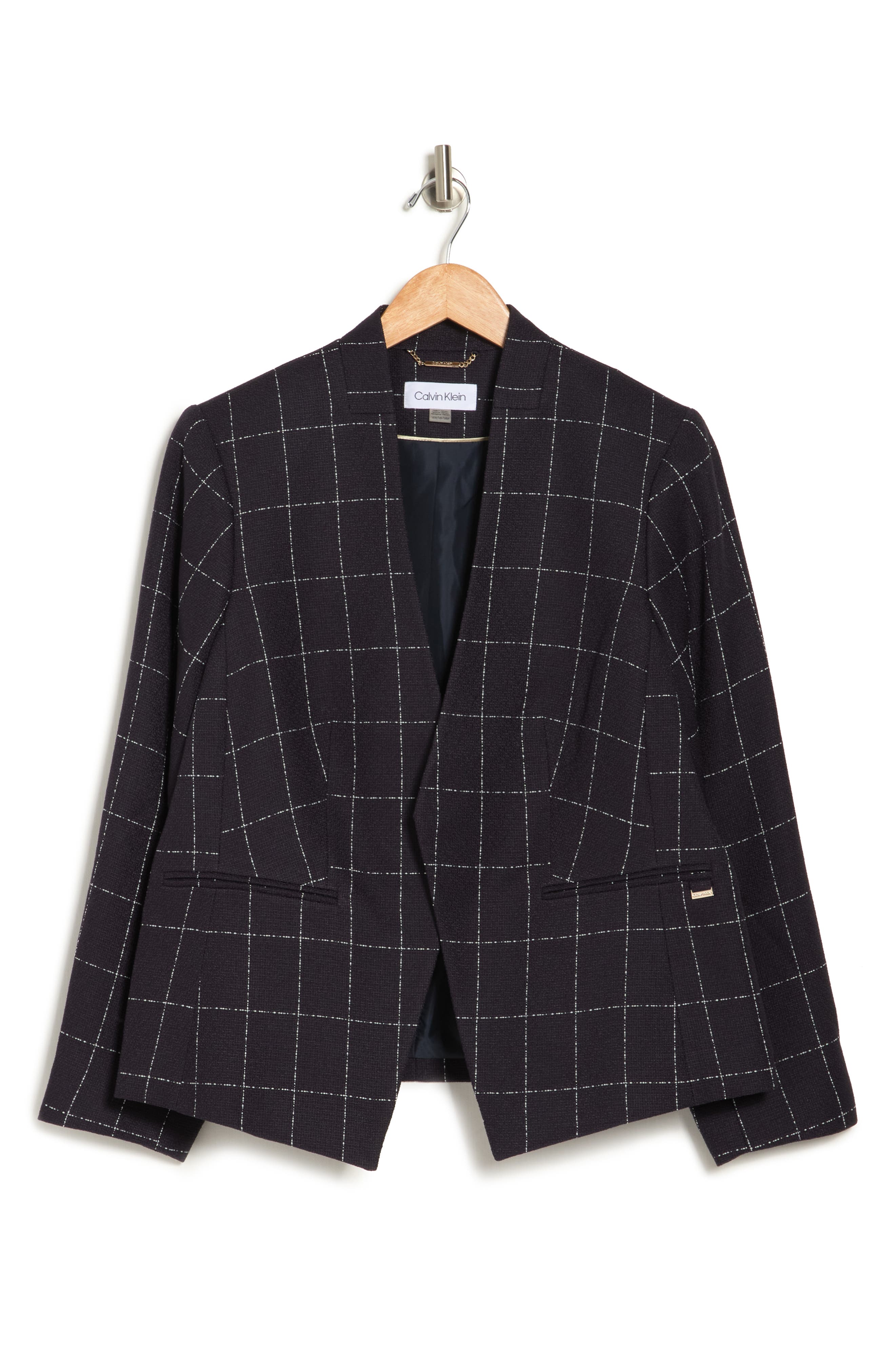 calvin klein windowpane blazer