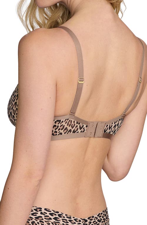 Cuup The Balconette Mesh Underwire Bra In Leopard