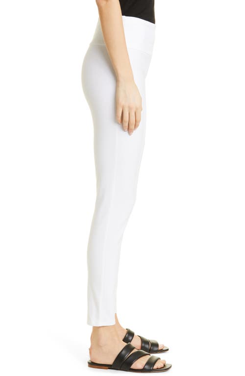 Theory Yoke Scuba Knit Leggings In White
