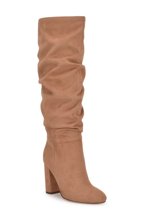 Shop Nine West Magnett Slouch Knee High Boot In Medium Natural