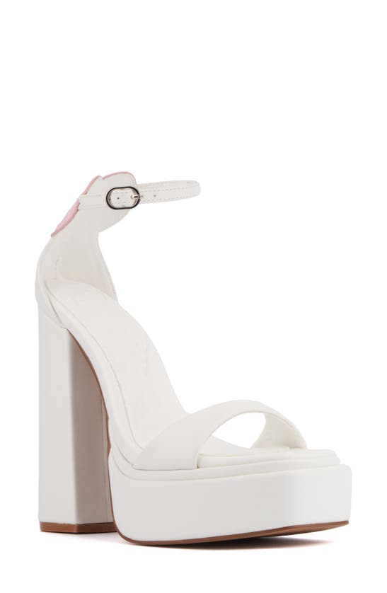 Shop Olivia Miller Amour Platform Sandal In White