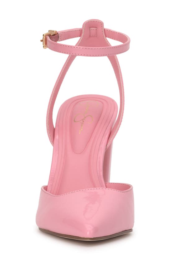 Jessica Simpson Nazela Pointed Toe Ankle Strap Pump In Bubble Gum Pink