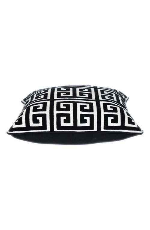 Parkland Collection Adora Square Throw Pillow In Black