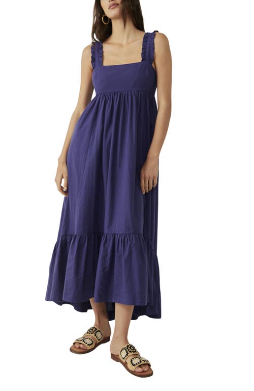 Free People Isabella Ruffle Maxi Dress In Blue Depth