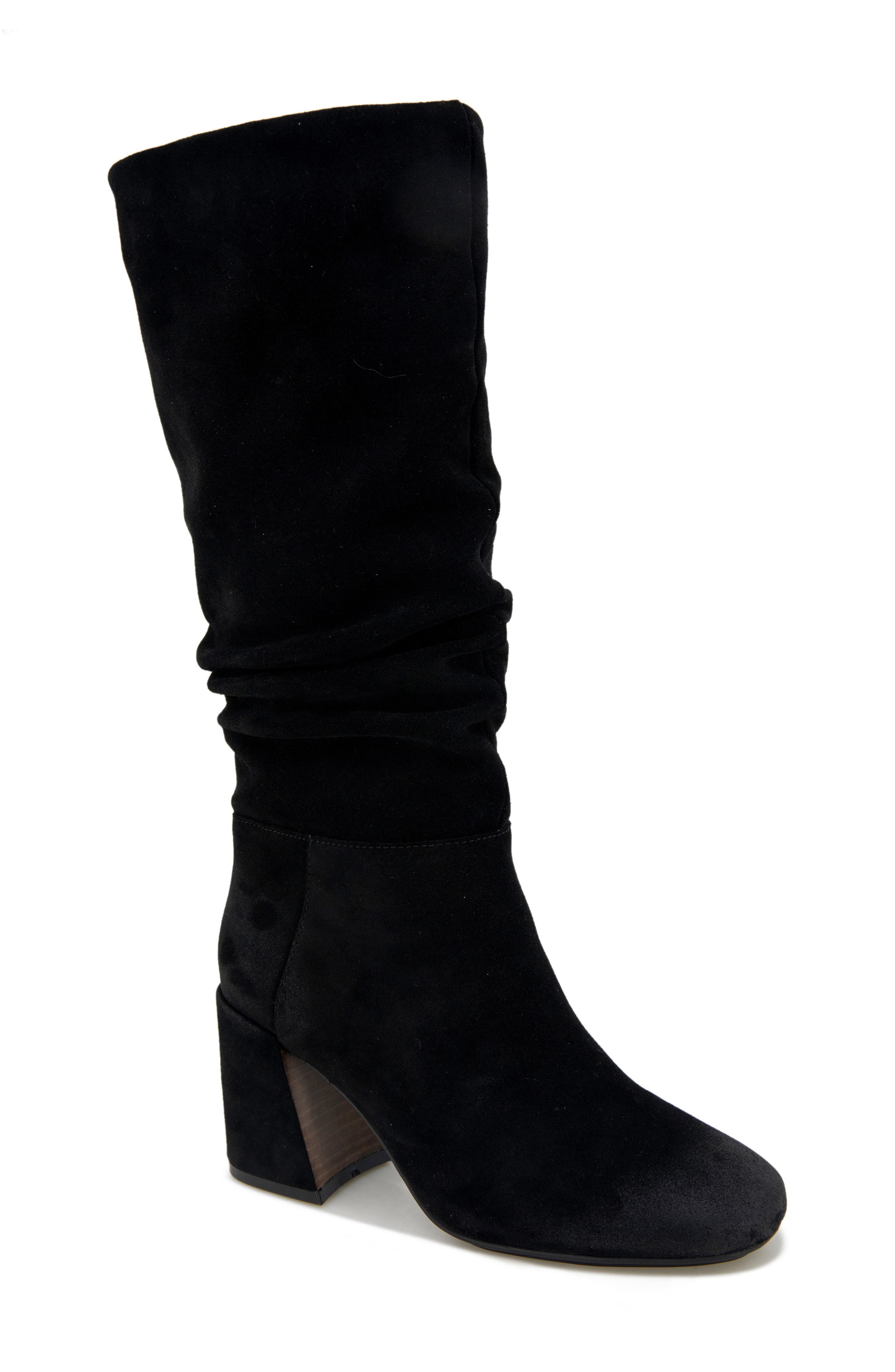 Moma calf-length block heel boots - Black