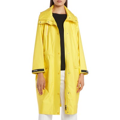 Moncler Sapin Water Resistant Hooded Raincoat, Yellow