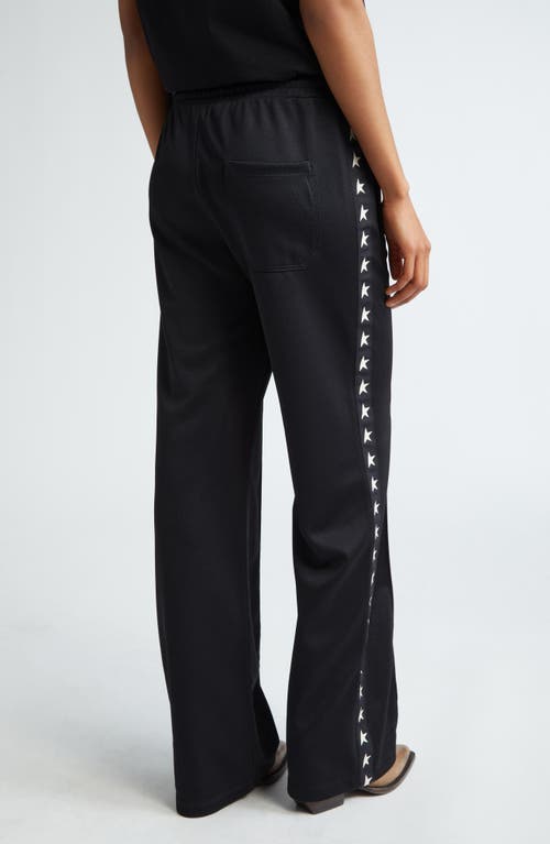 Golden Goose Star Collection Wide-leg Track Pants In Black/white