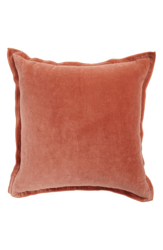 Nordstrom Velvet Accent Pillow In Coral Cedar