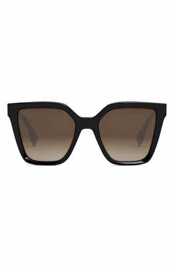 Fendi Eyewear - Fendi Way Shield-lens Sunglasses - Womens - Black Grey