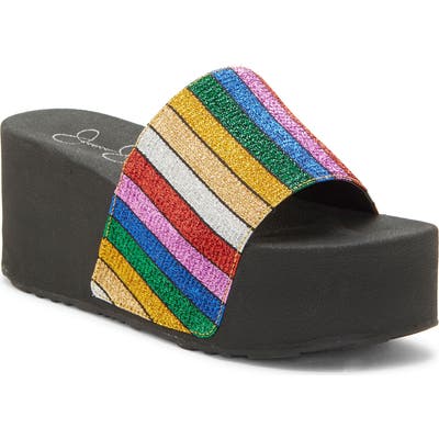 Jessica Simpson Platform Slide Sandal, Red