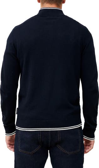 Louis Vuitton Men's Navy Cotton Patch Sweater with Tipping